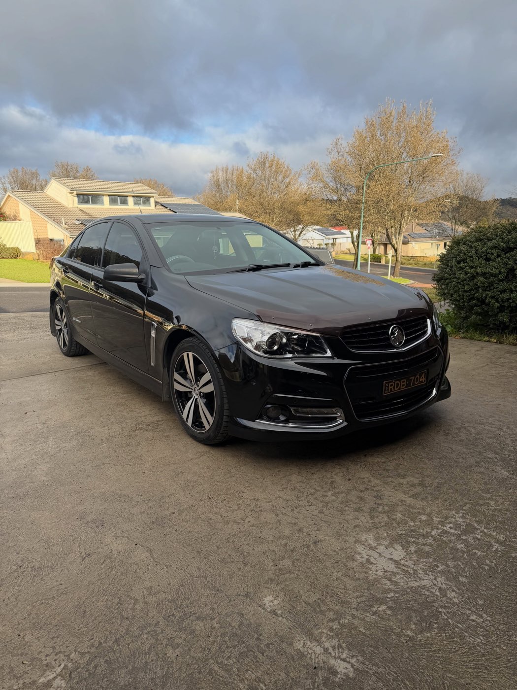 Black Holden Commodore after paint enhancement