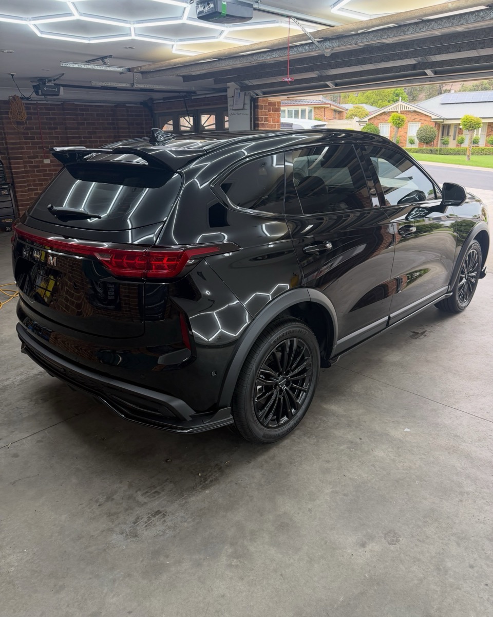 Black Haval H6 detailed and ceramic coated in the Lithgow workshop